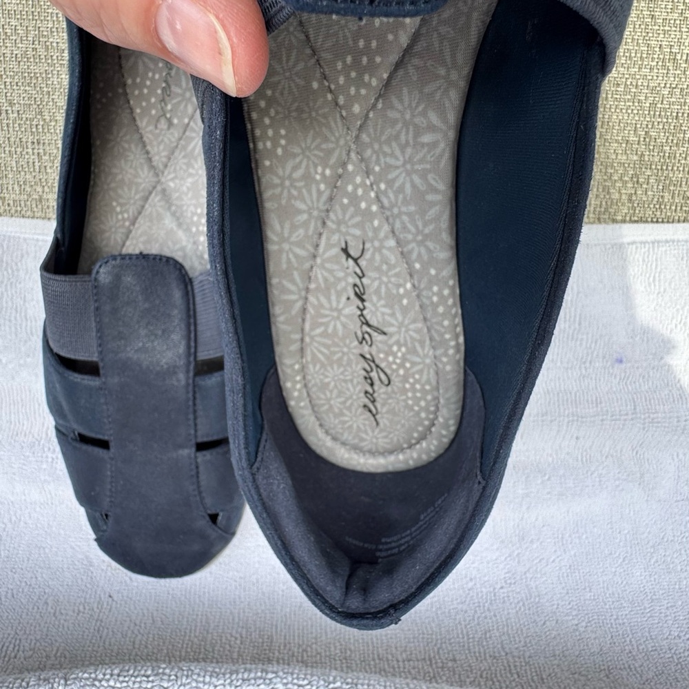 Easy Spirit Blue Comfort Slip-On Loafers - Picture 5 of 6